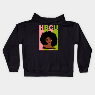 HBCU Pink and Green Afro Kids Hoodie